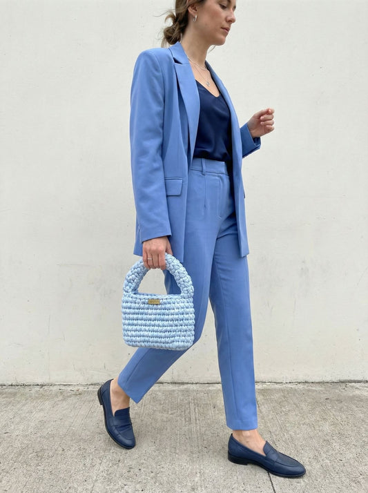 SALIN Xειροποίητη Πλεκτή Τσάντα με Χερούλι