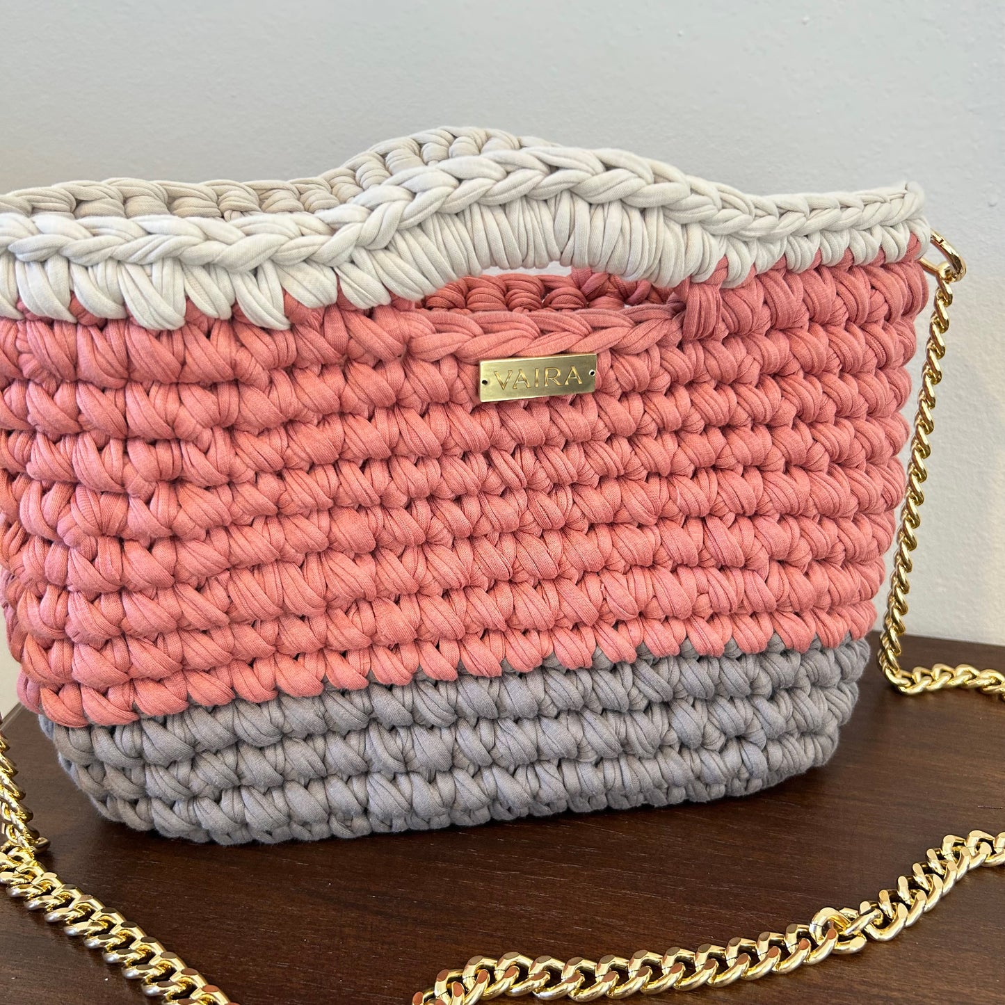 Handcrafted crochet handbag in vibrant hues, blending romance and modern femininity. One-of-a-kind piece — perfect for everyday denim looks with a touch of handmade charm. Optional chain turns it into a chic shoulder bag.