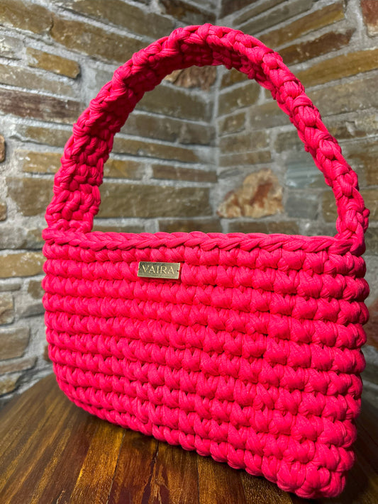 REINA Xειροποίητη Πλεκτή Τσάντα με Χερούλι