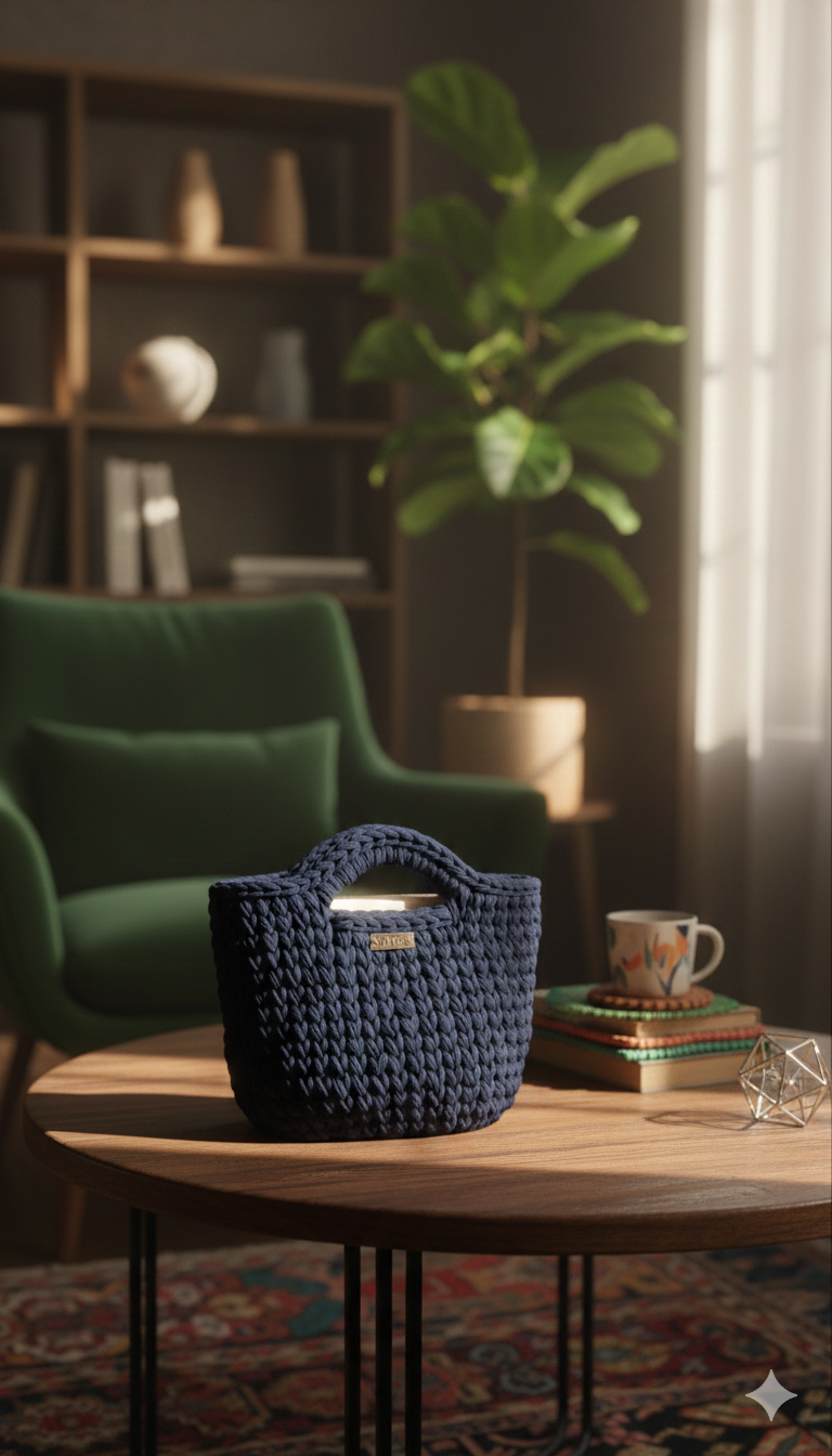 Handcrafted crochet shoulder bag in rich, passionate tones, featuring a textured weave, optional gold chain strap, and elegant design. Lightweight, medium-sized, water-repellent, and made in Greece with attention to detail.