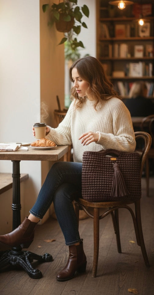 BESTE L Xειροποίητη Πλεκτή Τσάντα