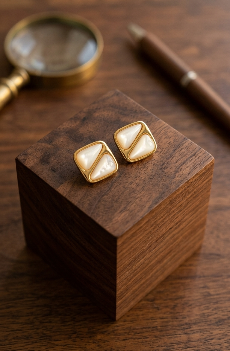 Ανακαλύψτε τα ατσάλινα vintage σκουλαρίκια Geometric Shell. Υποαλλεργικά κοσμήματα από ανοξείδωτο ατσάλι που δεν μαυρίζουν. Ιδανικά για chic εμφανίσεις.